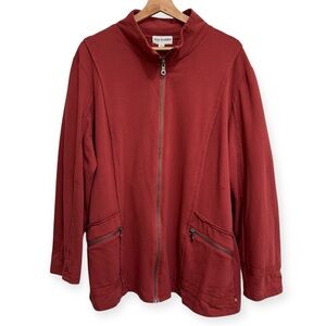 Neon Buddha Full Zip Mock Neck Sweatshirt Jacket